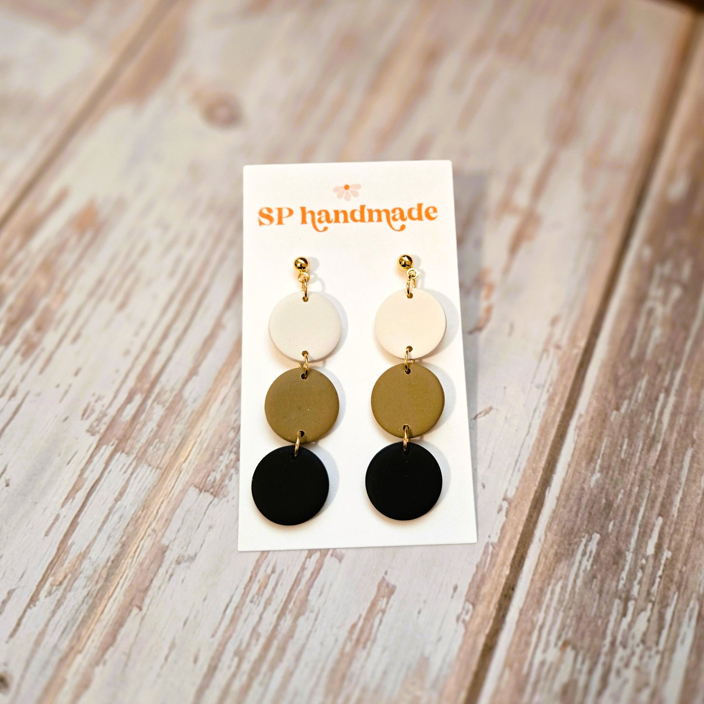 Neutral Dangles | Polymer Clay Earrings