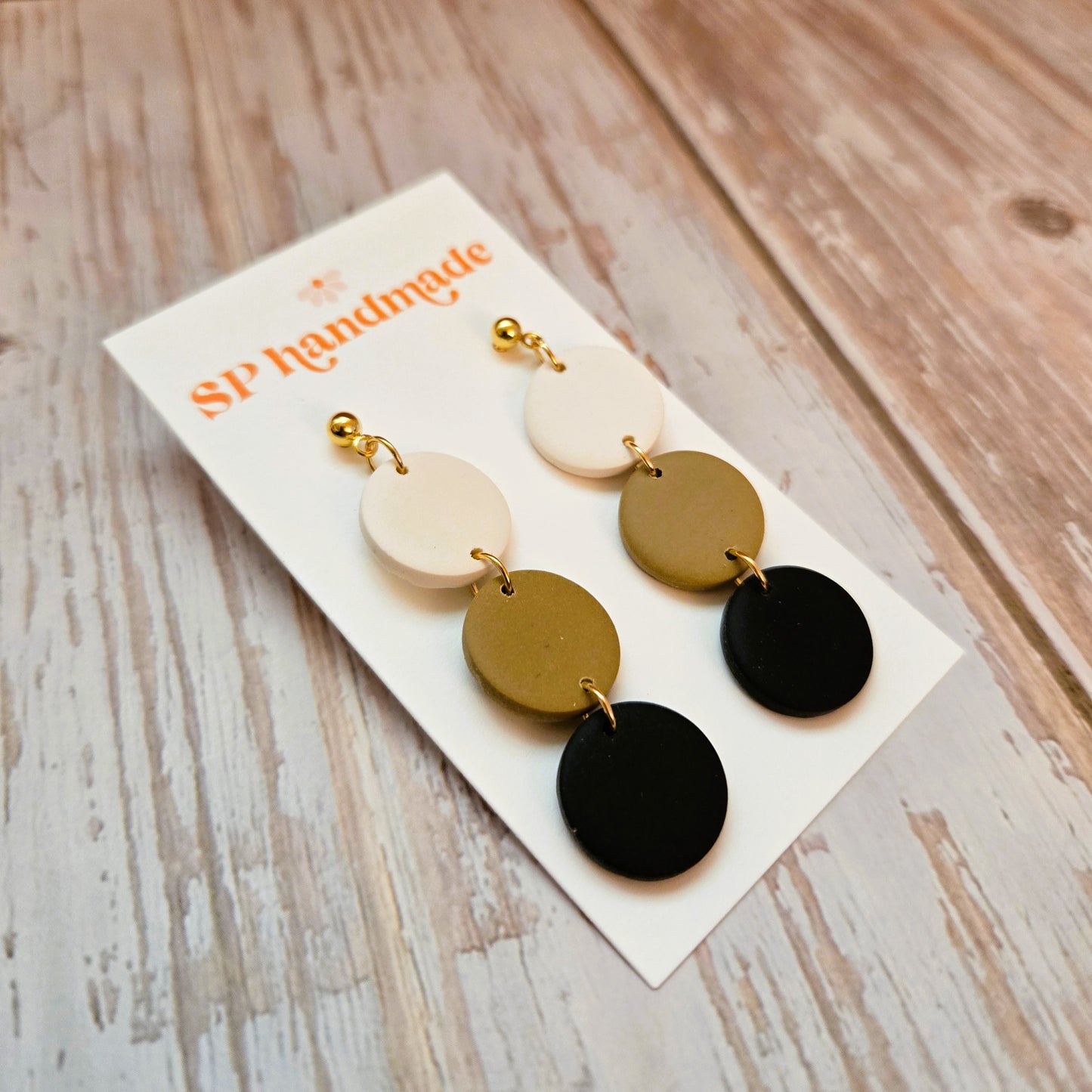 Neutral Dangles | Polymer Clay Earrings
