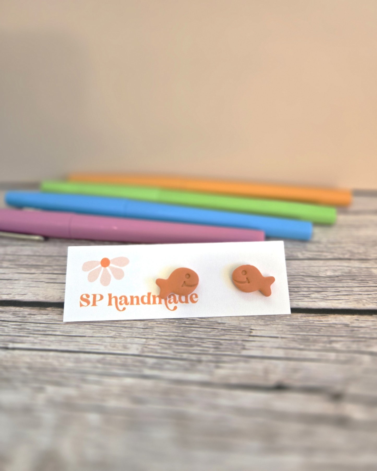 Goldfish Studs | Polymer Clay Earrings