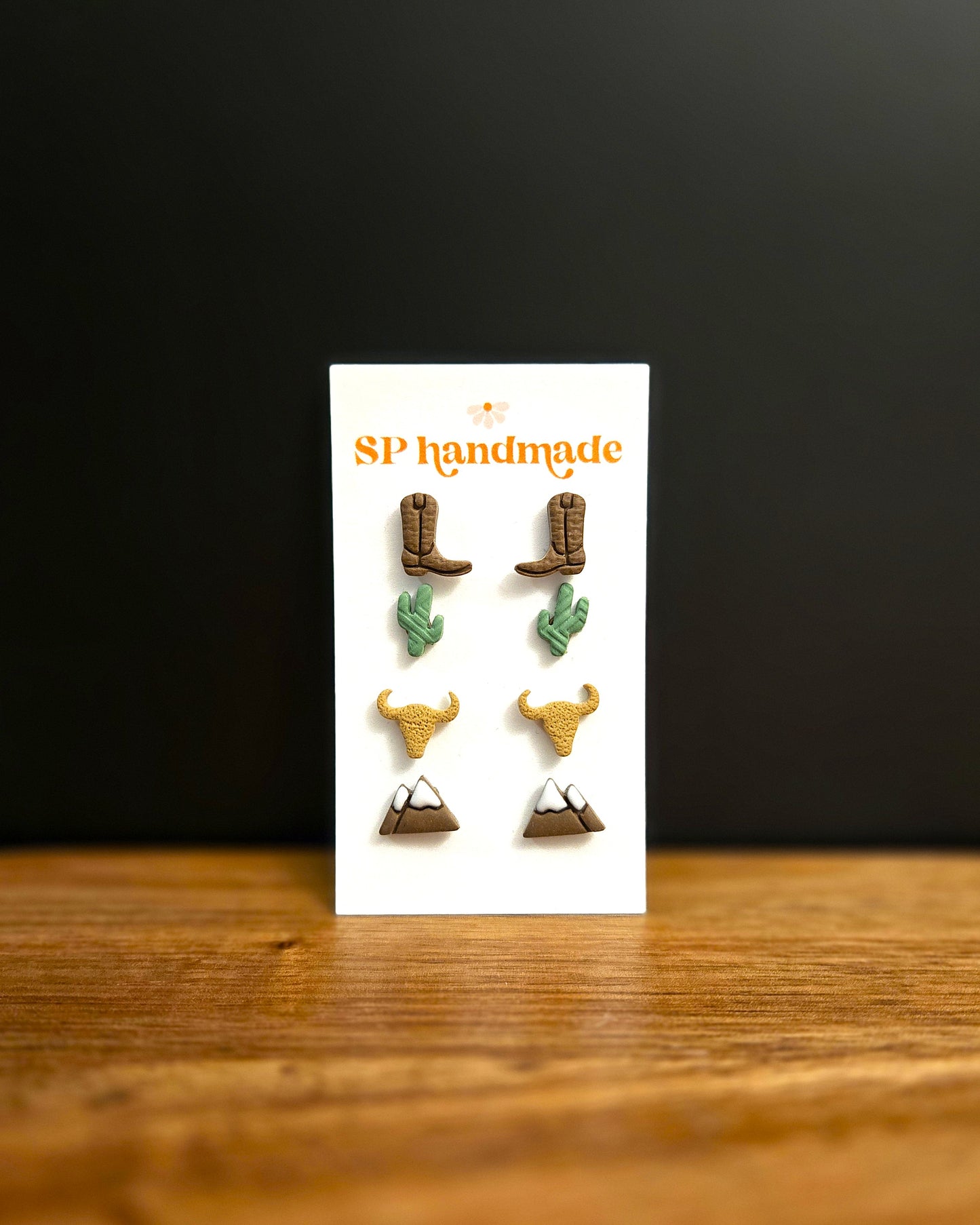 Cowboy Stud Pack | Polymer Clay Earrings