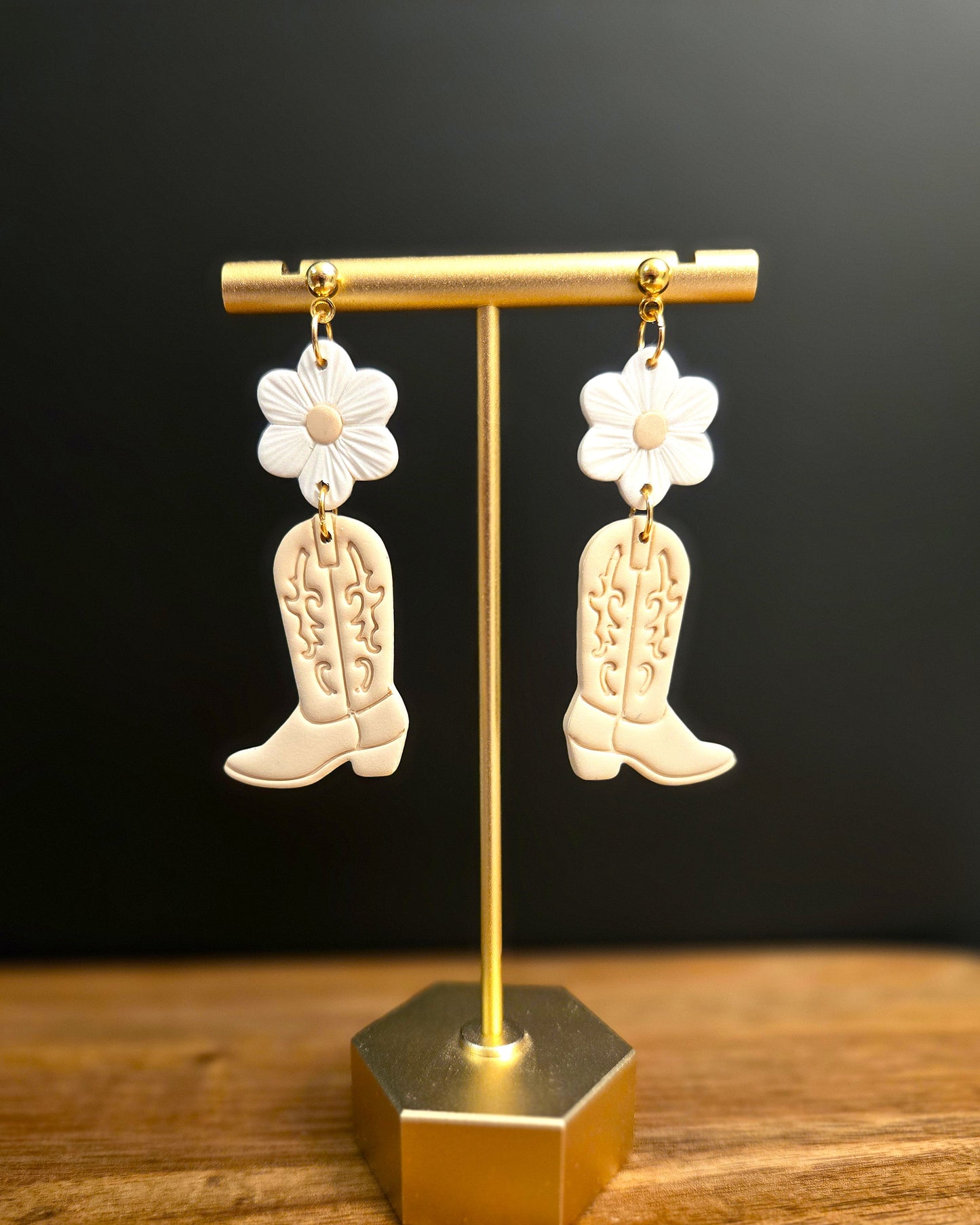 Flower Boots | Polymer Clay Earrings