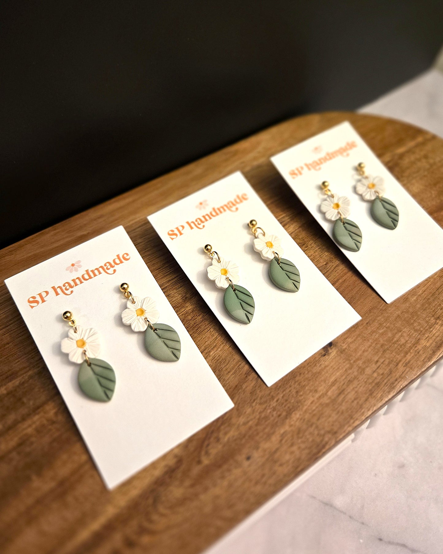 Daisy Dangles | Polymer Clay Earrings