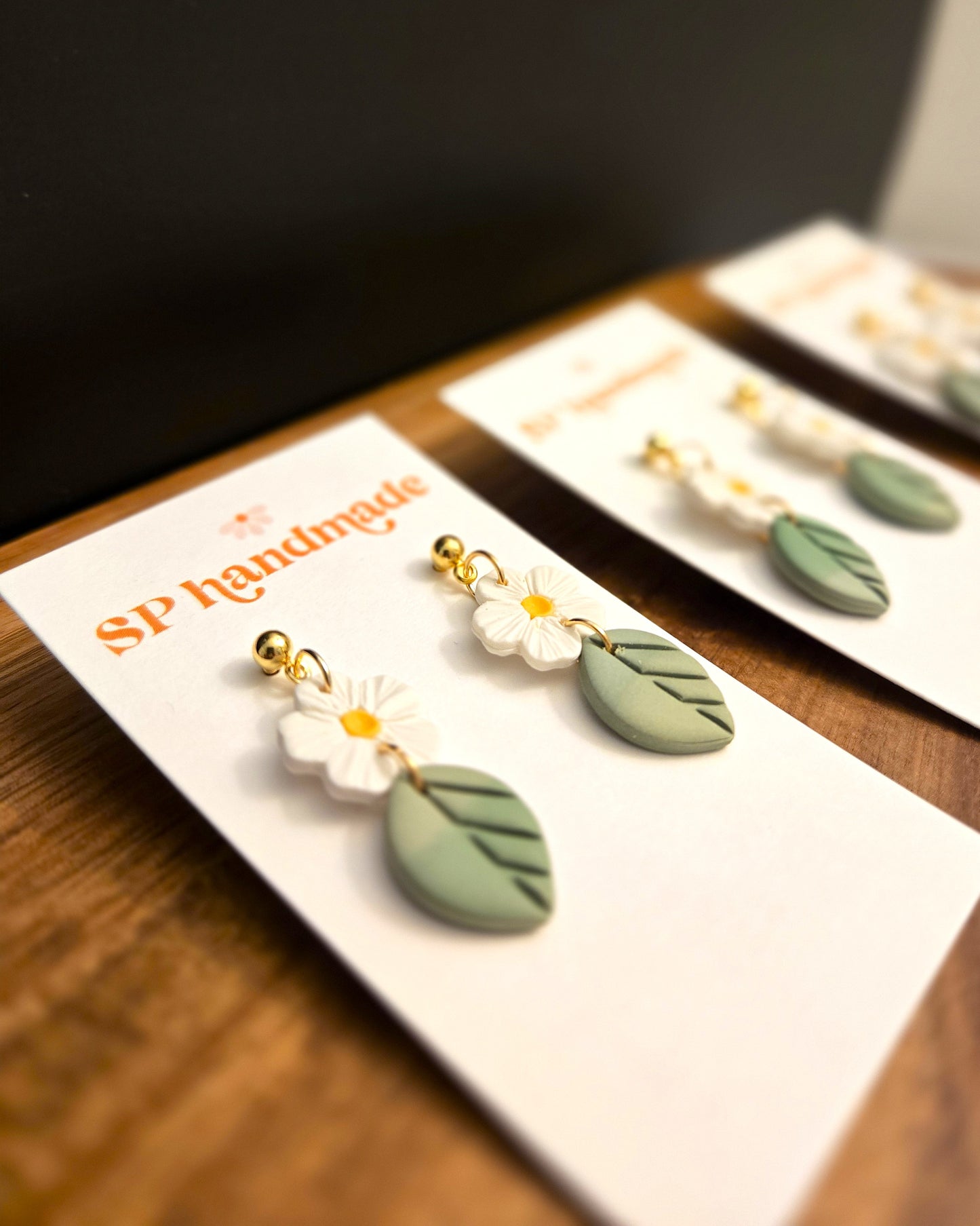Daisy Dangles | Polymer Clay Earrings