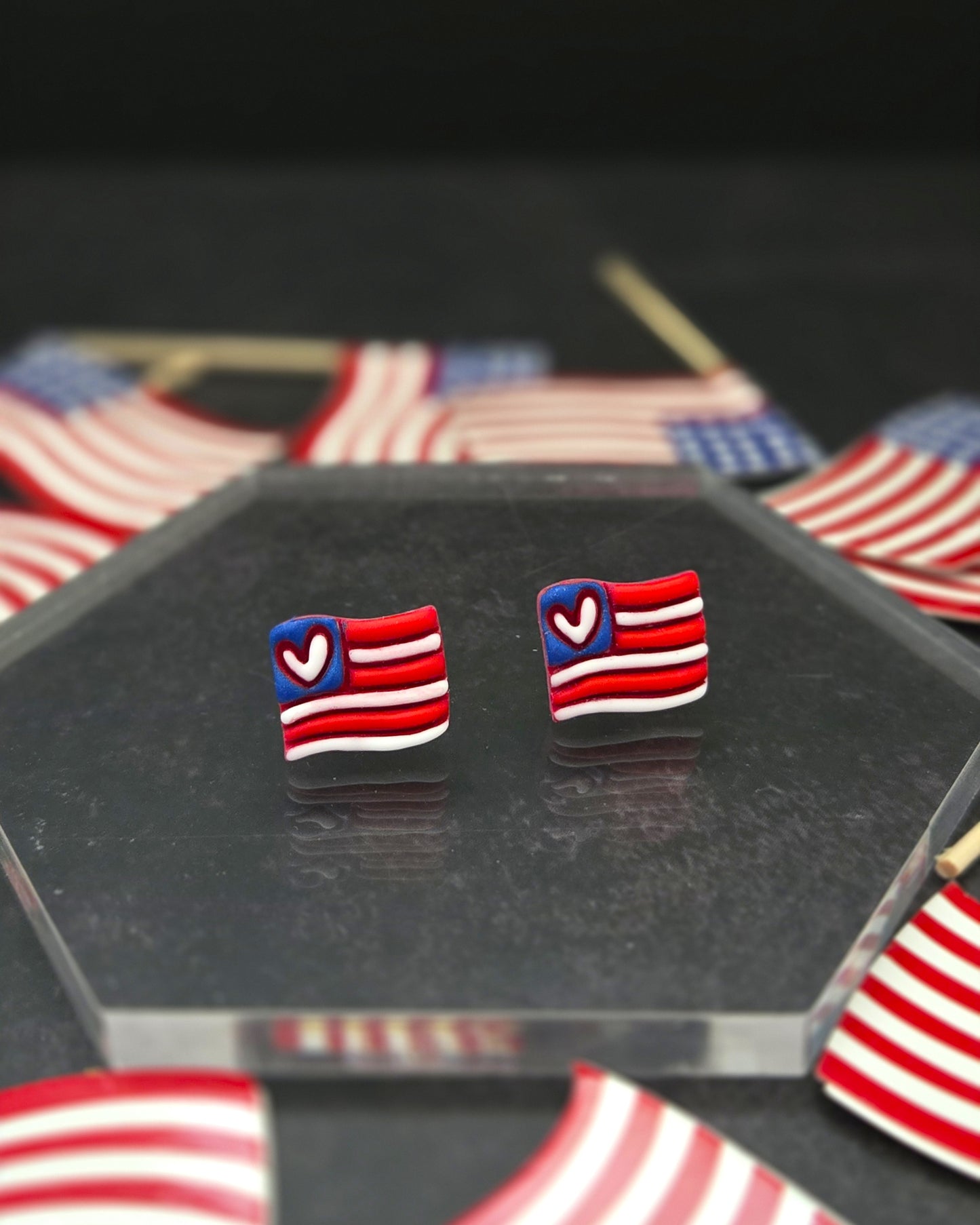 Yankee Doodle | Polymer Clay Earrings