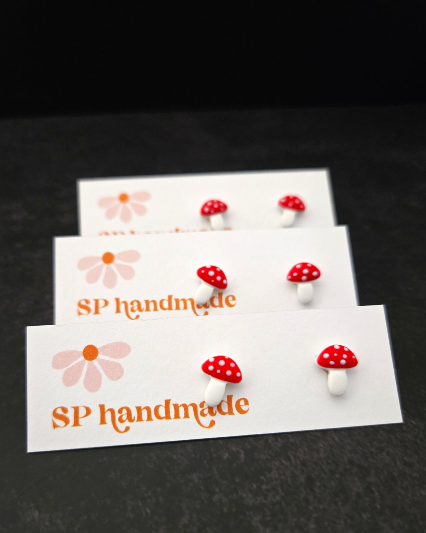 Mushroom Studs | Polymer Clay Earrings