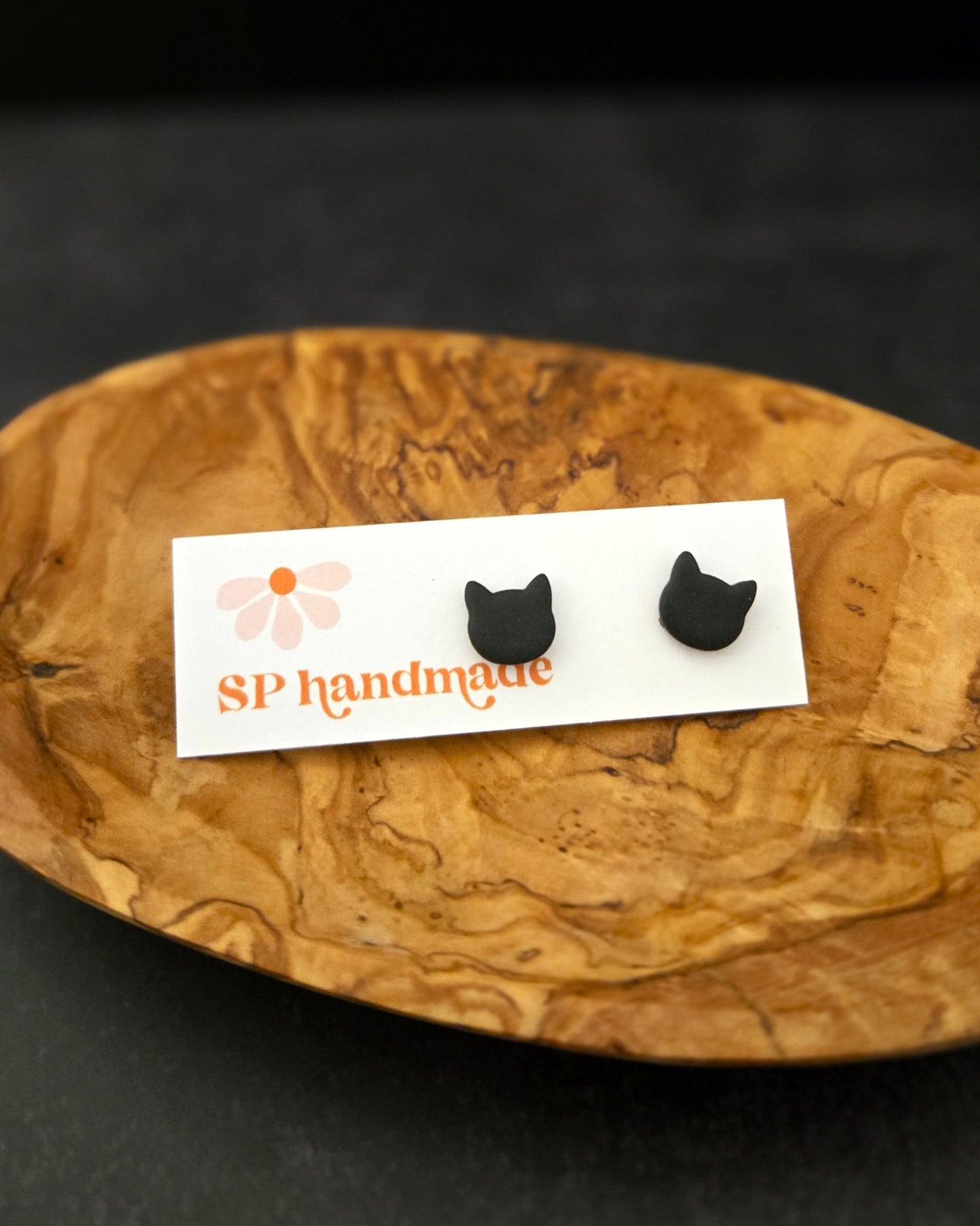 Cat Studs | Polymer Clay Earrings