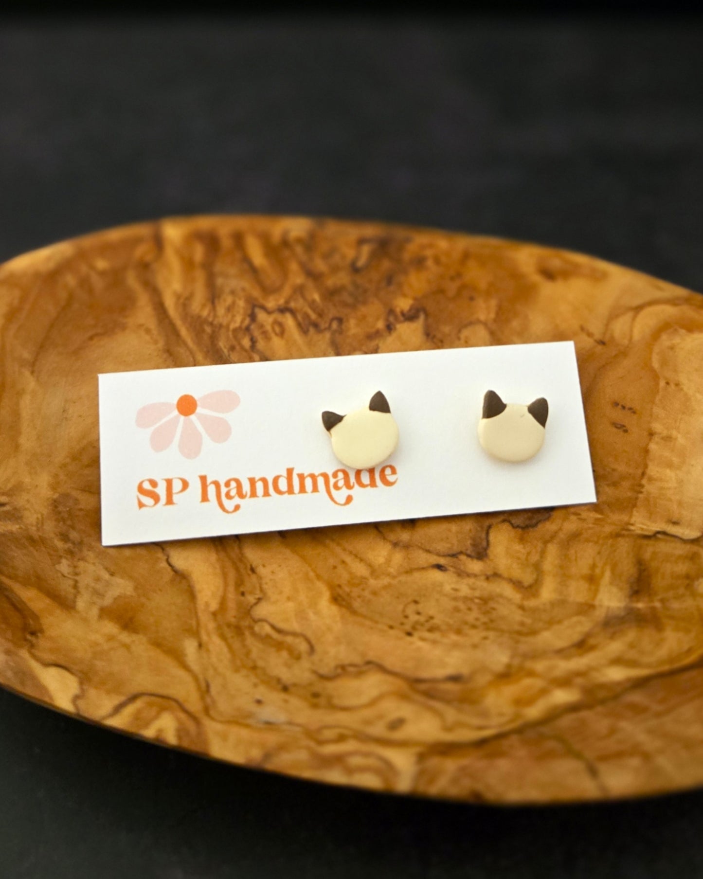Cat Studs | Polymer Clay Earrings
