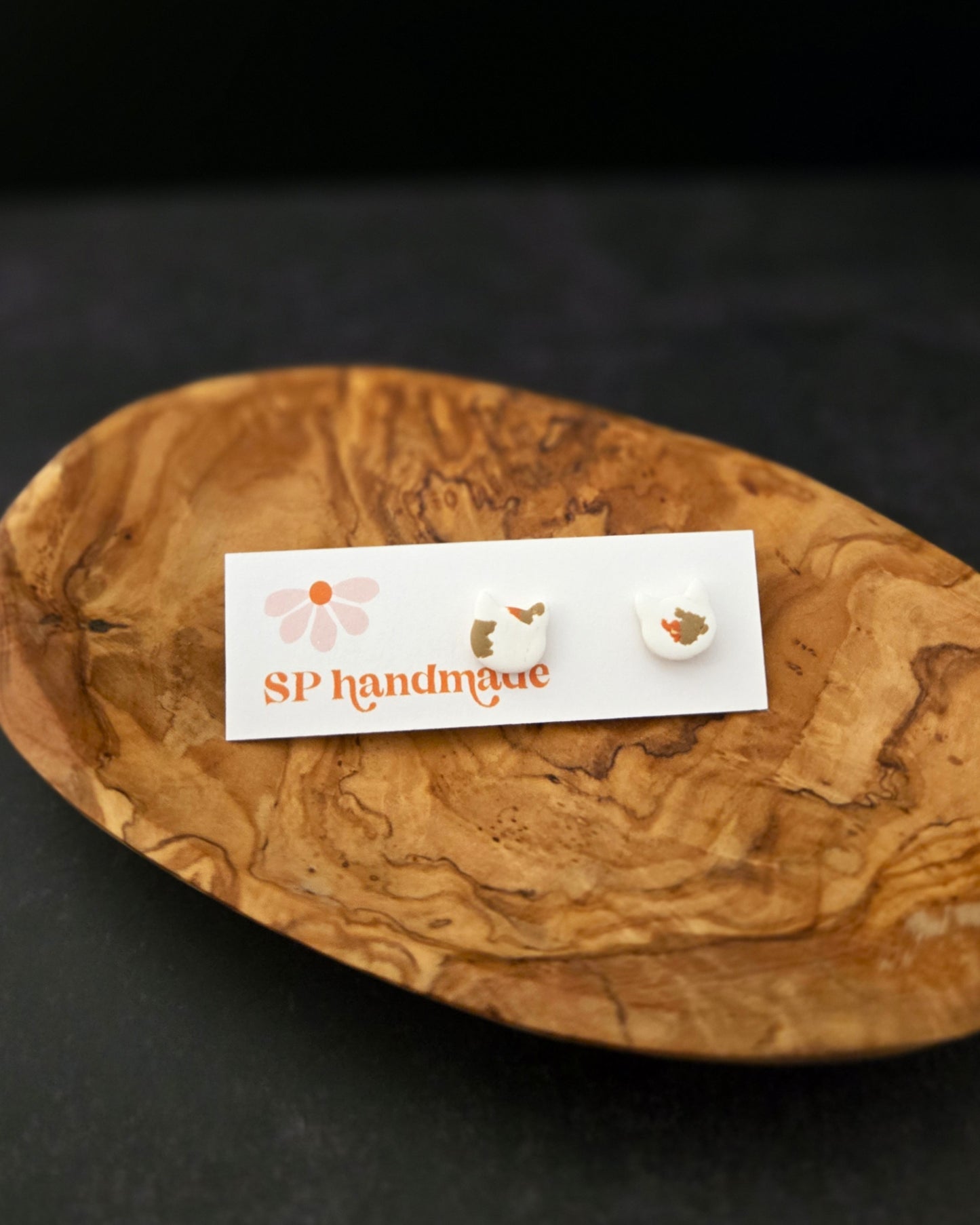 Cat Studs | Polymer Clay Earrings