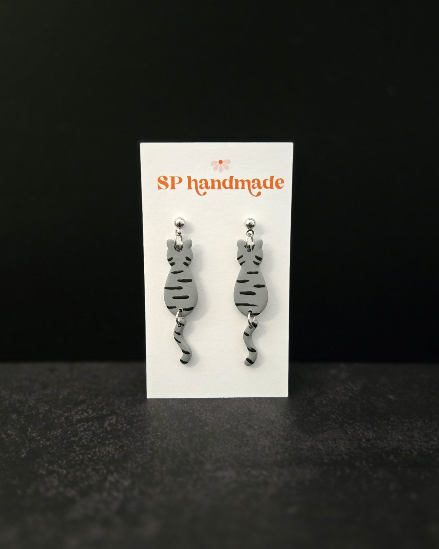 Cat Dangles | Polymer Clay Earrings