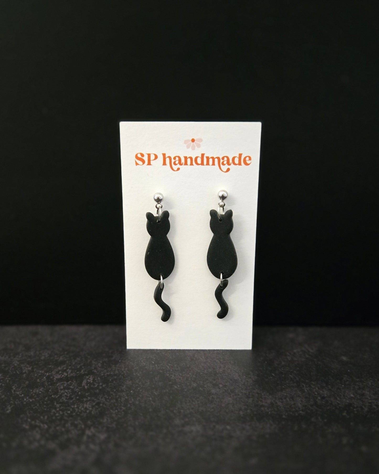 Cat Dangles | Polymer Clay Earrings