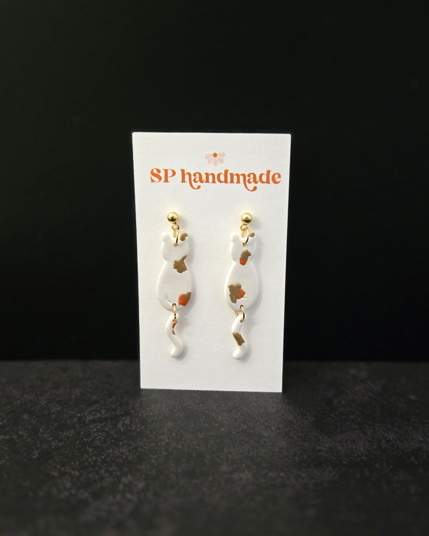 Cat Dangles | Polymer Clay Earrings