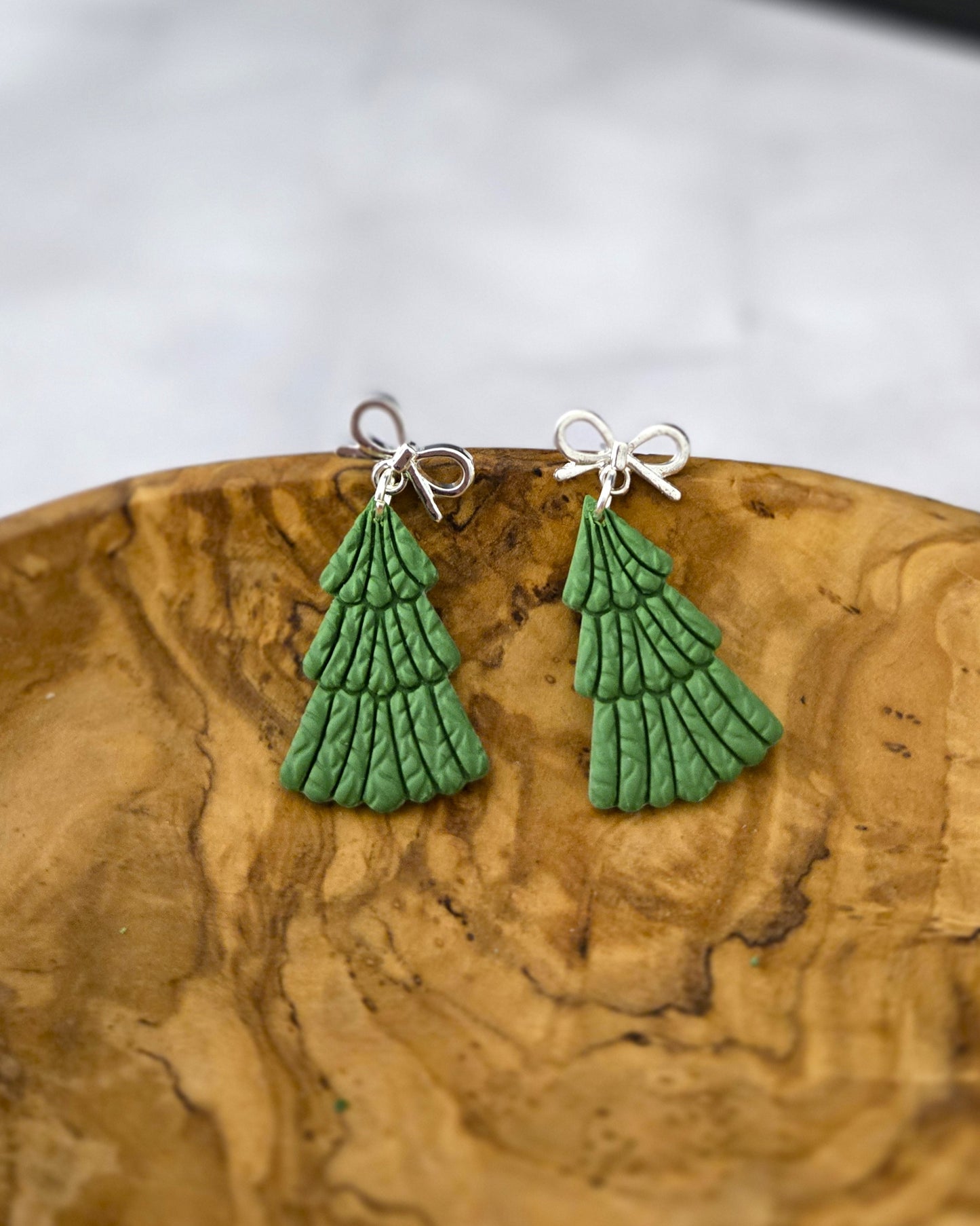Bow Trees | Polymer Clay Earrings