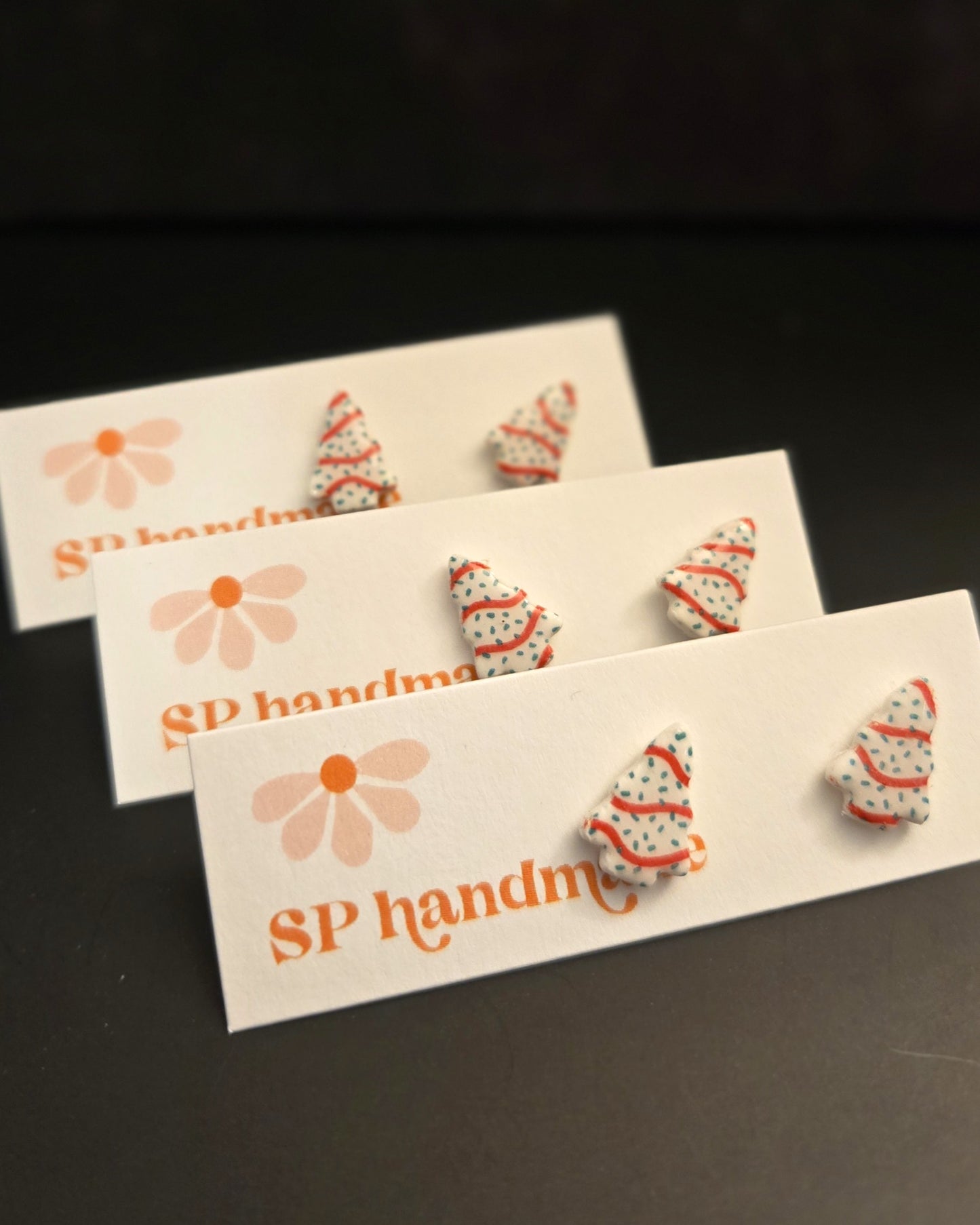 Holiday Cake Studs | Polymer Clay Earrings