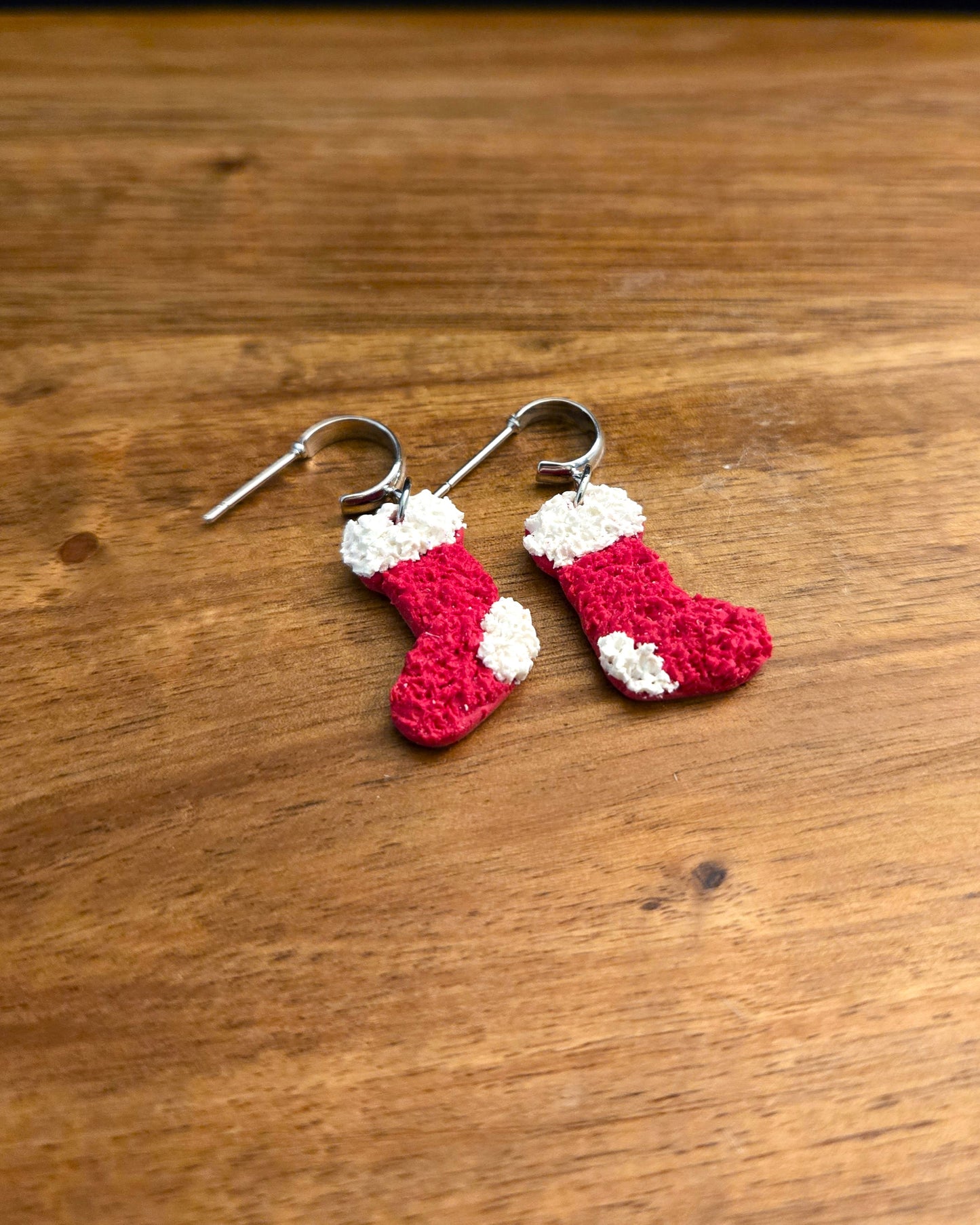 Fuzzy Socks | Polymer Clay Earrings