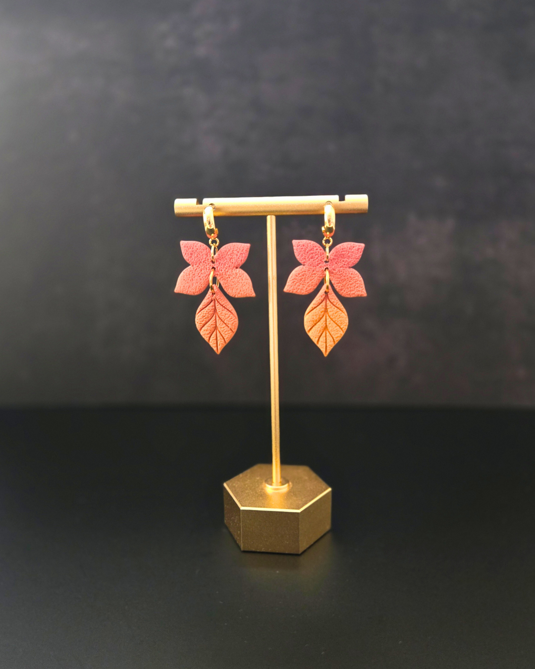 Fall Leaf Dangles | Polymer Clay Earrings
