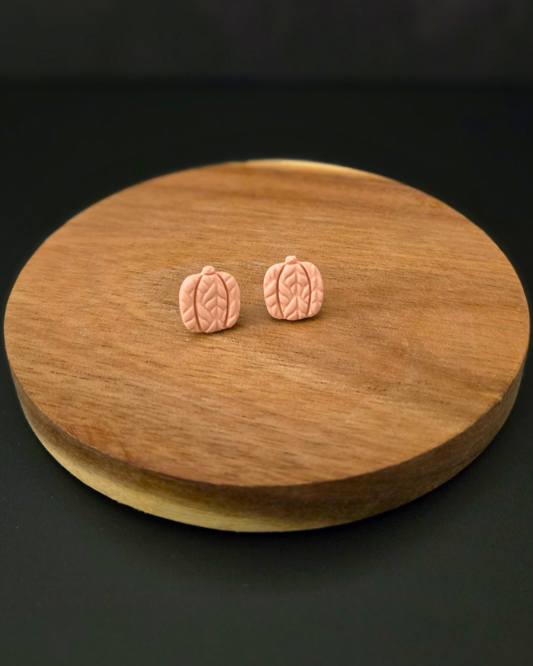 Pumpkin Studs | Polymer Clay Earrings