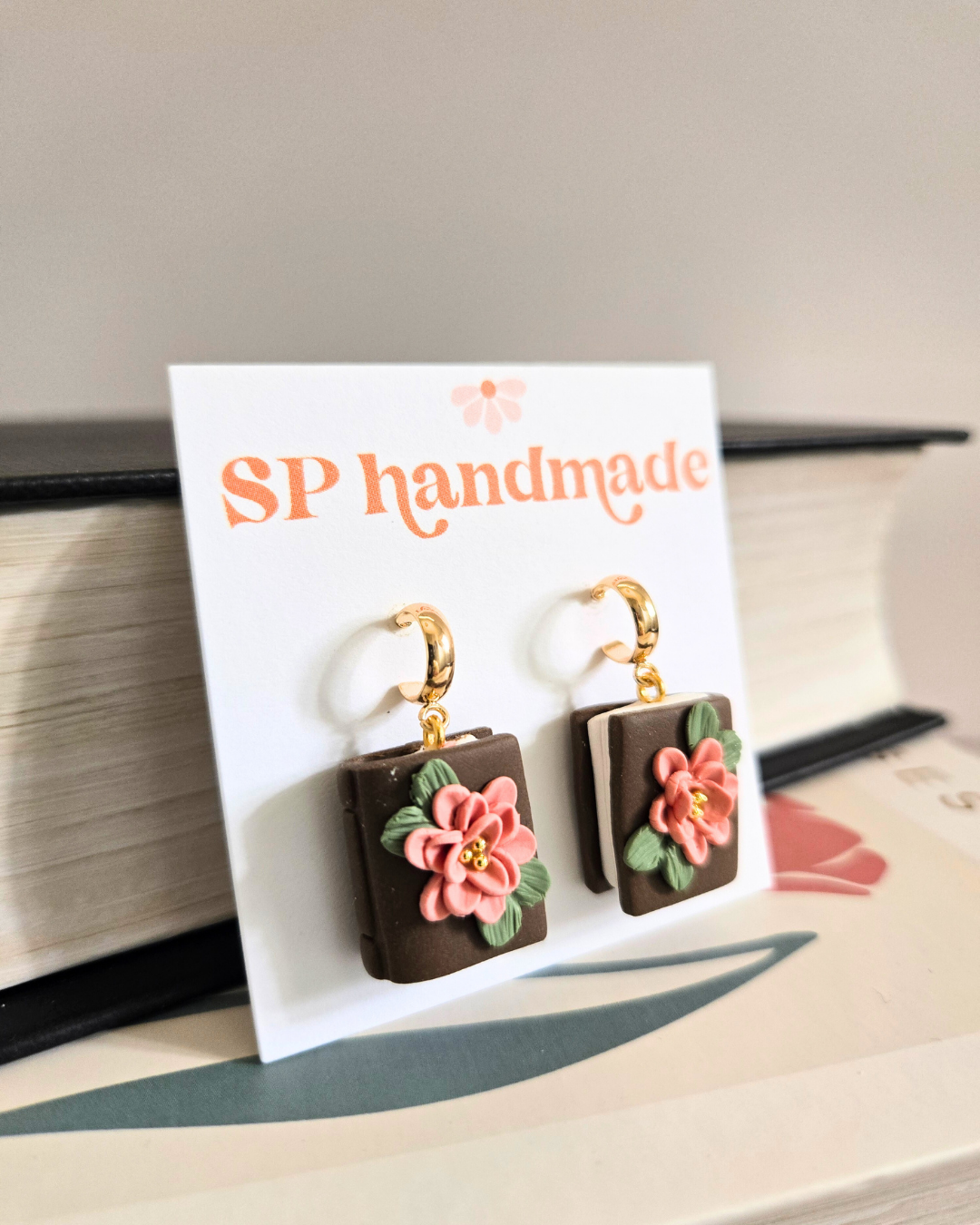 Neutral Books | Polymer Clay Earrings