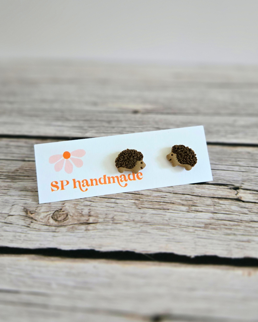 Hedgehog Studs | Polymer Clay Earrings