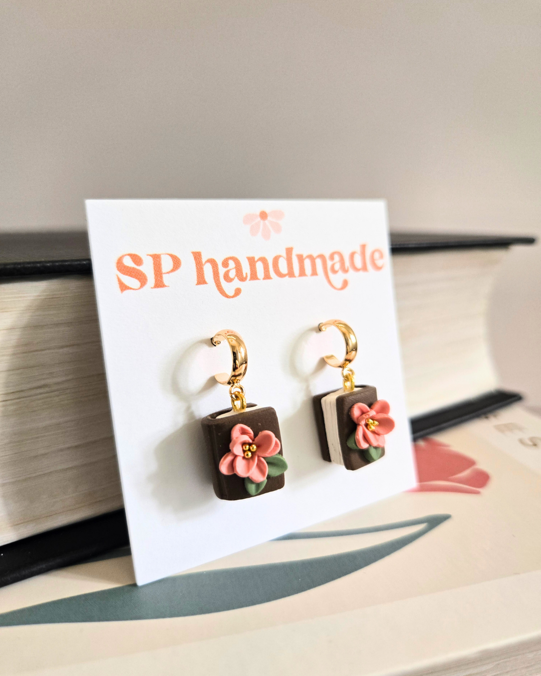 Neutral Books | Polymer Clay Earrings