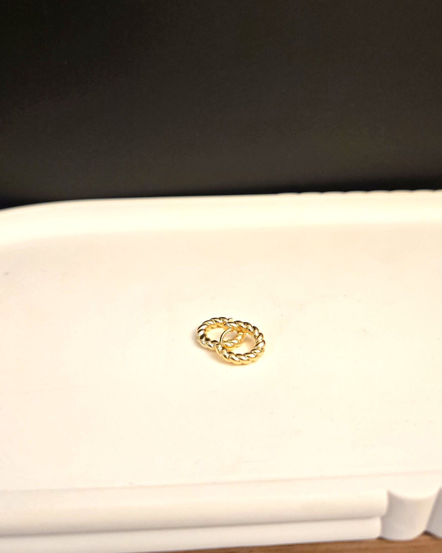 Mini Gold Textured Huggies