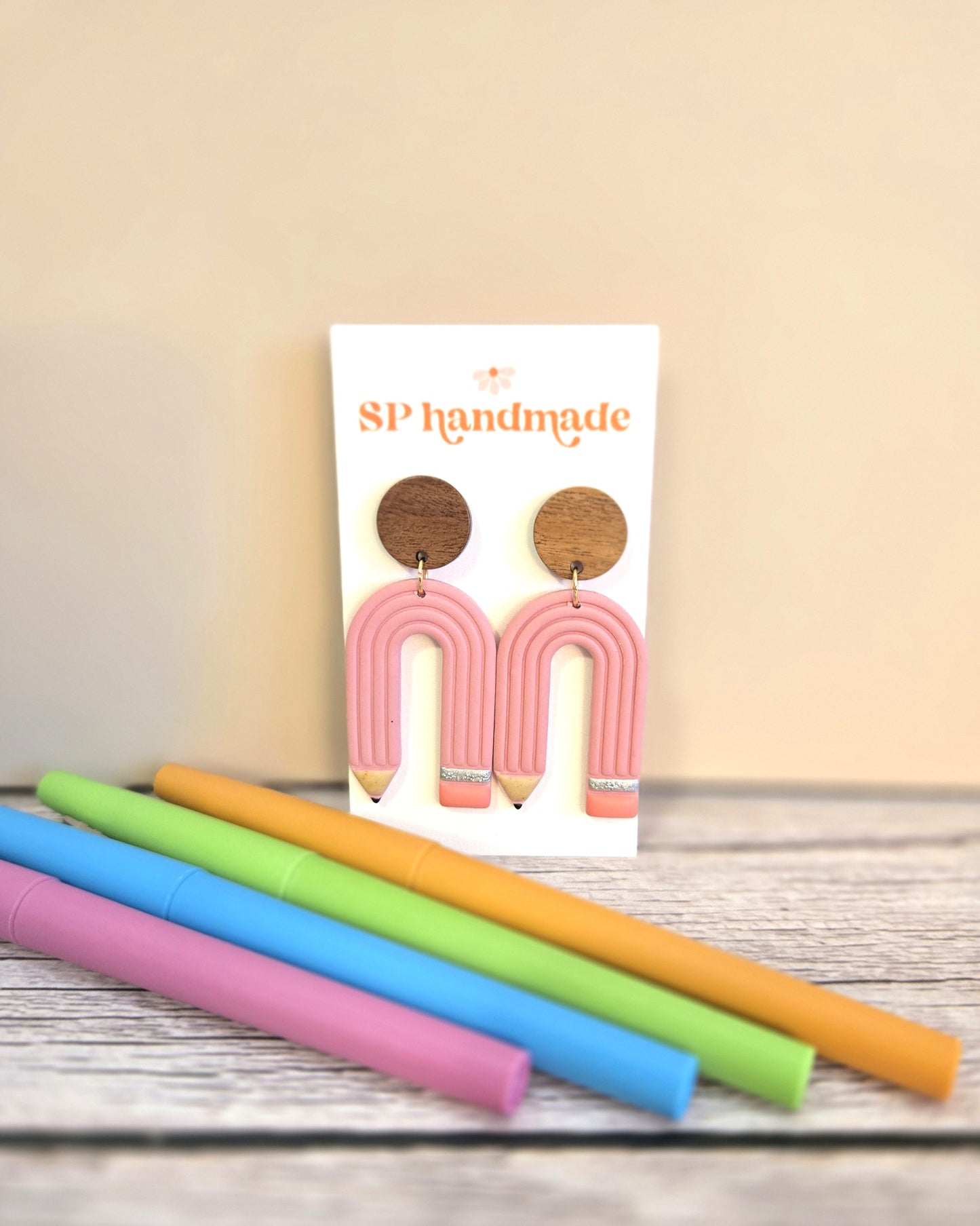 Pencil Arches | Polymer Clay Earrings