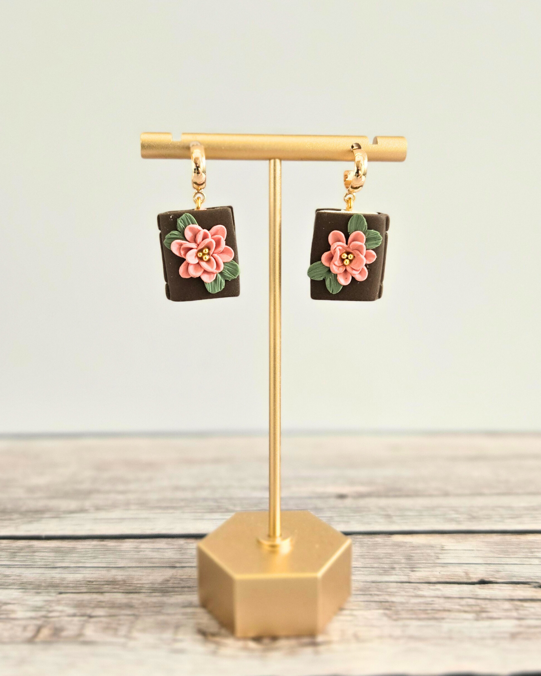 Neutral Books | Polymer Clay Earrings