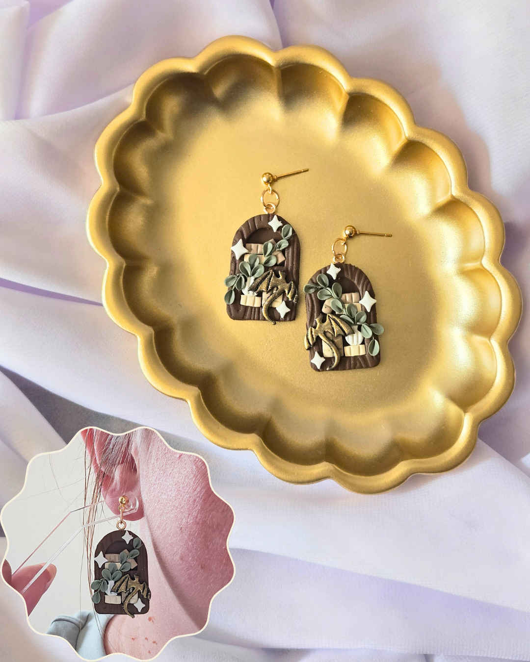 The Enchanted Shelf | Polymer Clay Earrings