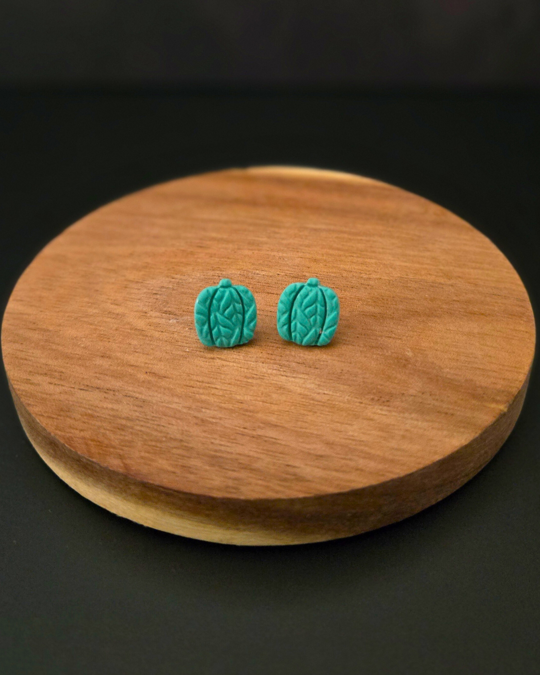 Pumpkin Studs | Polymer Clay Earrings
