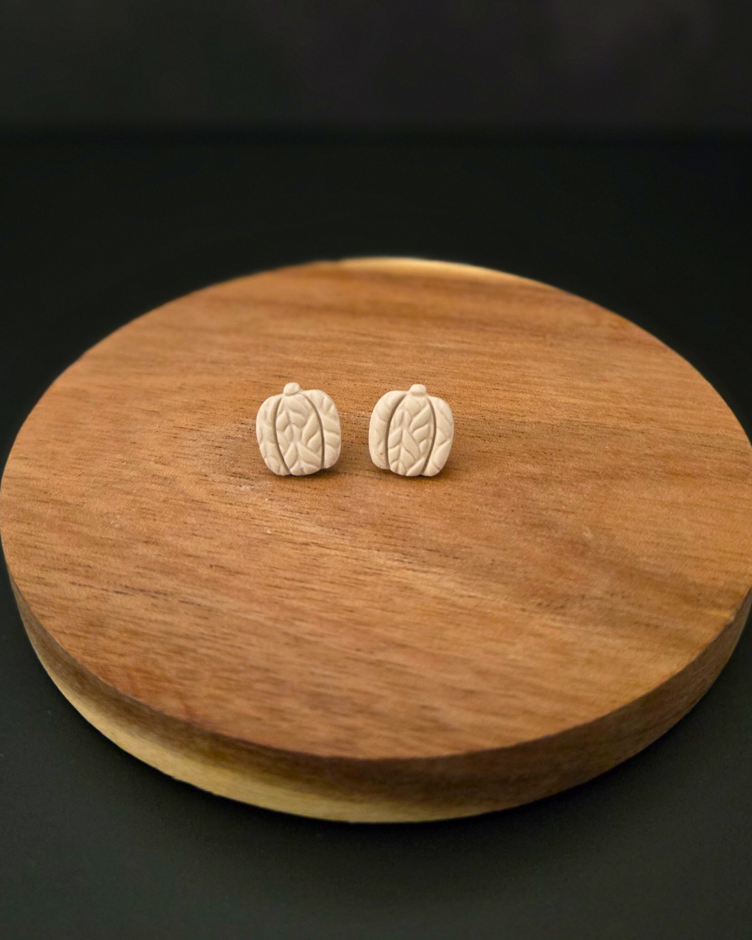 Pumpkin Studs | Polymer Clay Earrings
