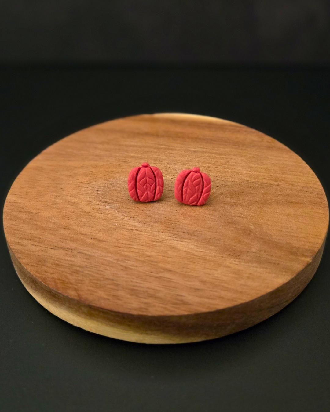 Pumpkin Studs | Polymer Clay Earrings