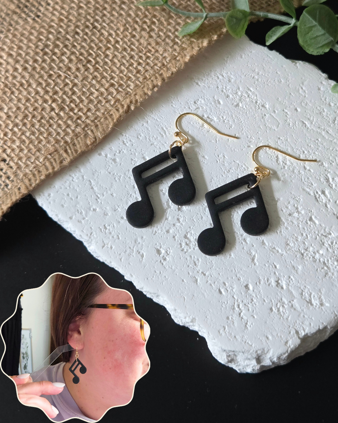 Music Dangles | Polymer Clay Earrings