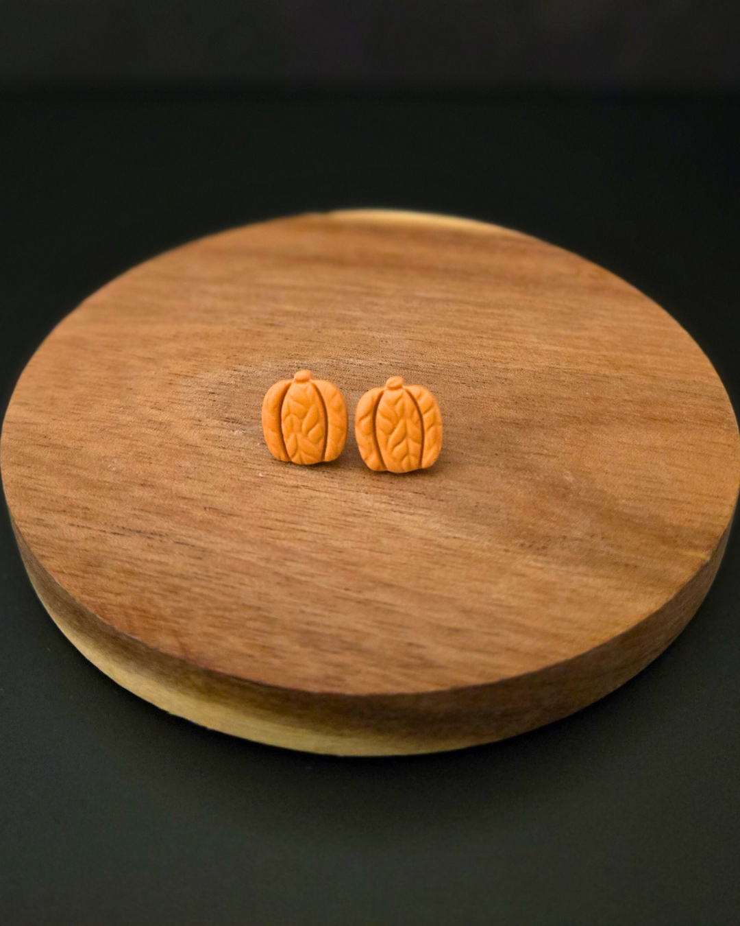 Pumpkin Studs | Polymer Clay Earrings