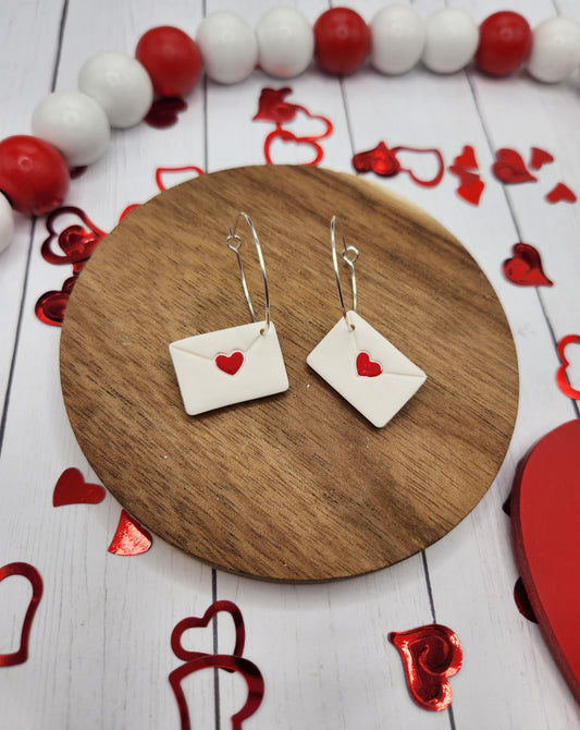 Mail Hoops | Polymer Clay Earrings