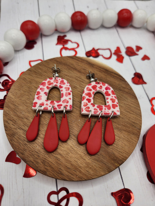 Heart Window Dangles | Polymer Clay Earrings