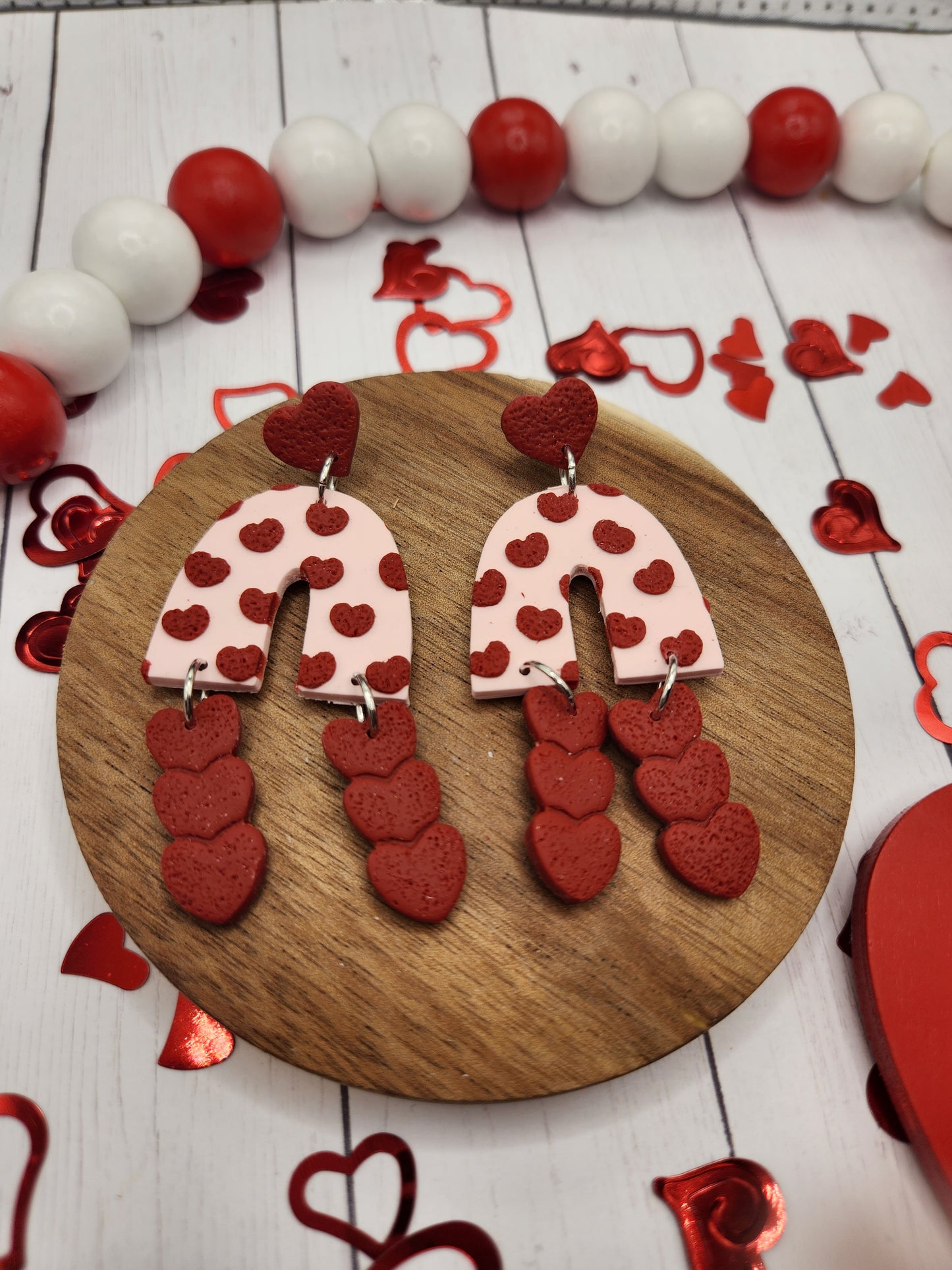 Heart Dangles | Polymer Clay Earrings