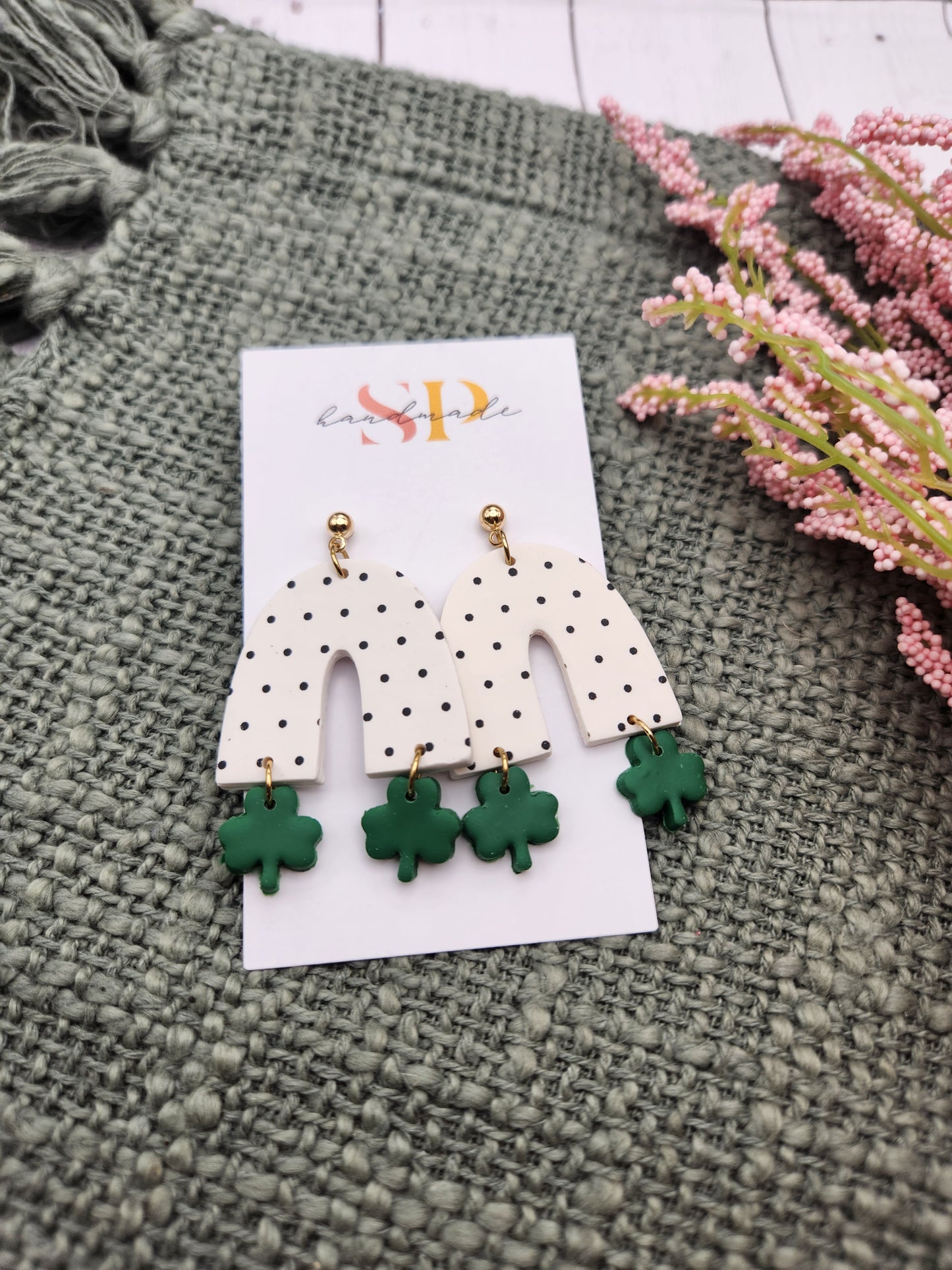 Shamrock Arches | Polymer Clay Earrings