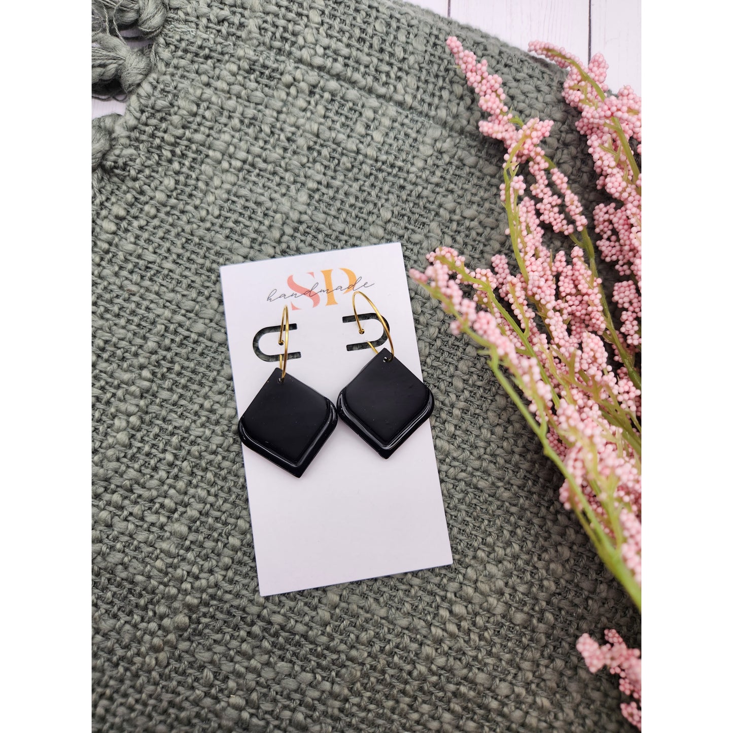 Diamond Dangles | Polymer Clay Earrings