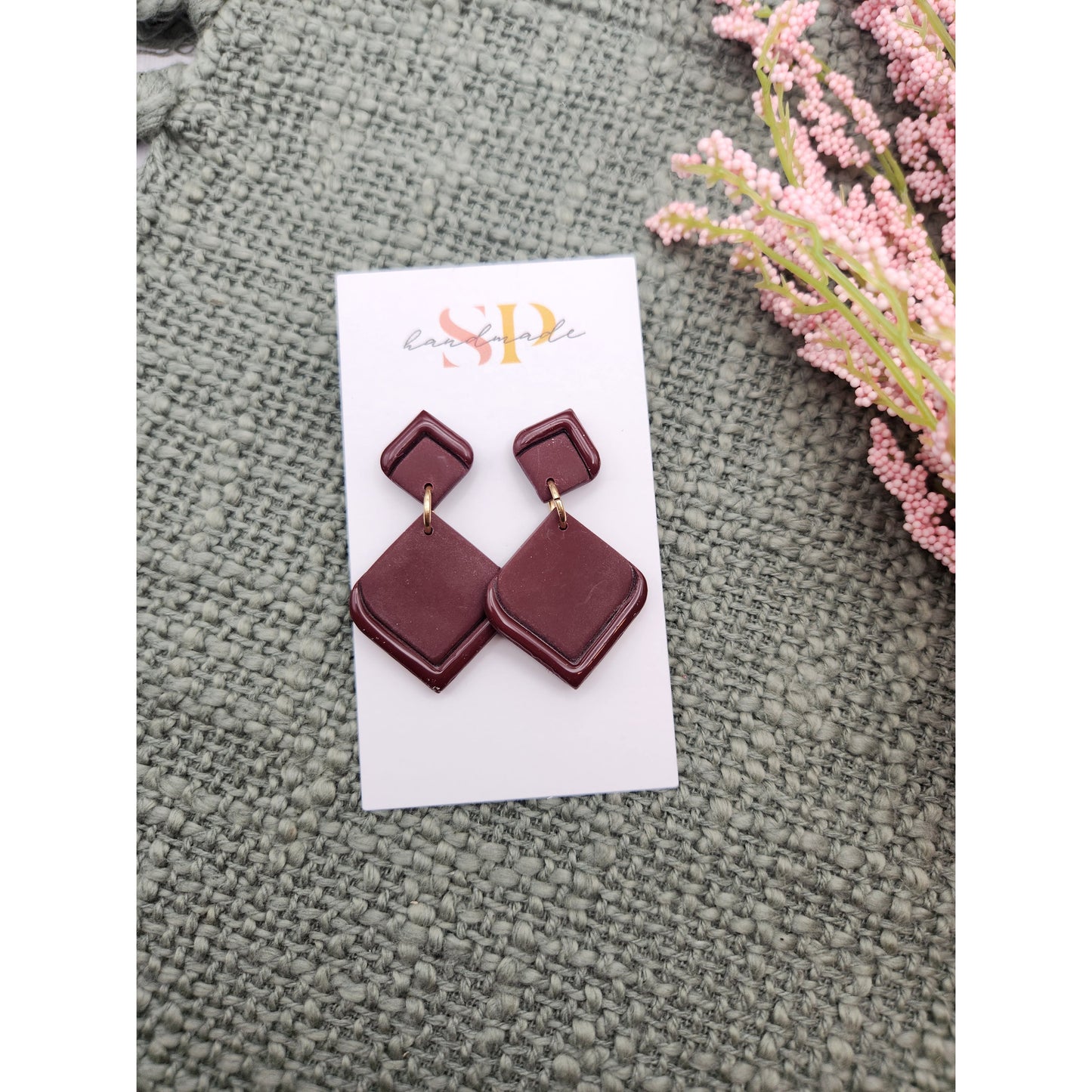 Diamond Dangles | Polymer Clay Earrings