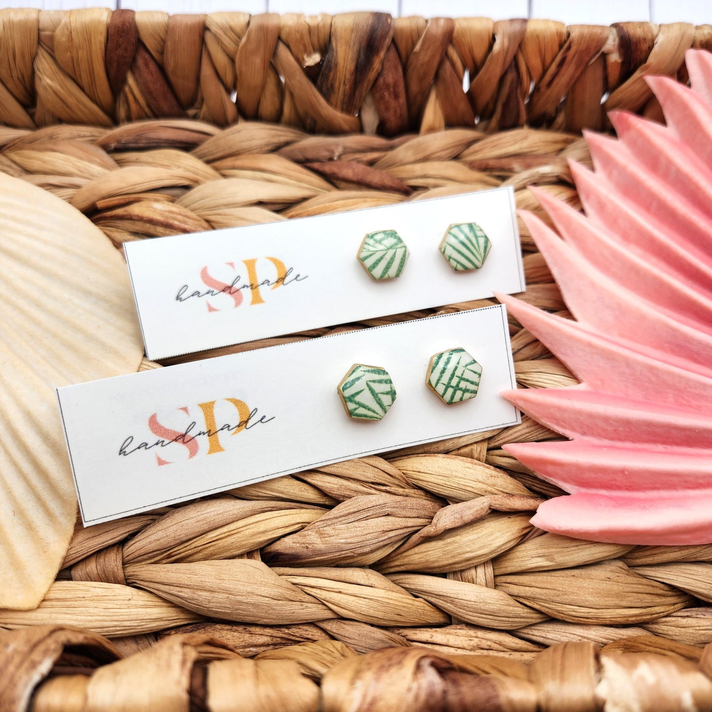 Painted Palms | Polymer Clay Earrings