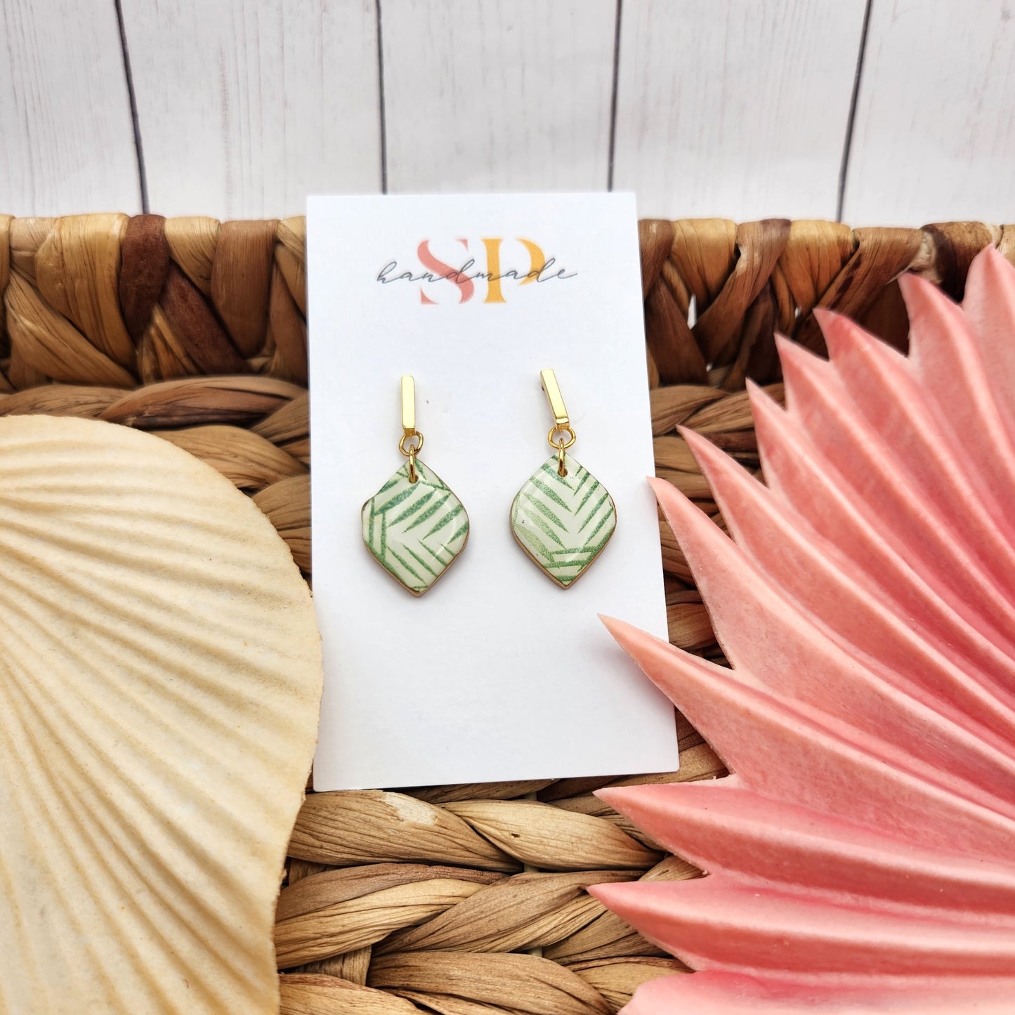 Painted Palms | Polymer Clay Earrings