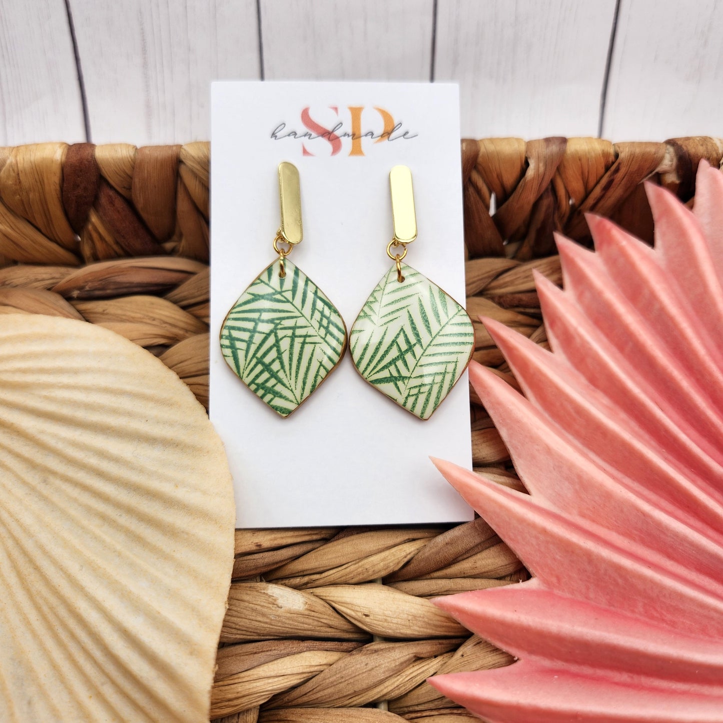 Painted Palms | Polymer Clay Earrings