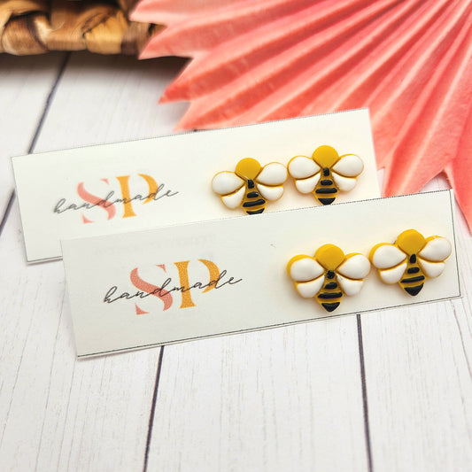 Bee Stud Collection | Polymer Clay Earrings