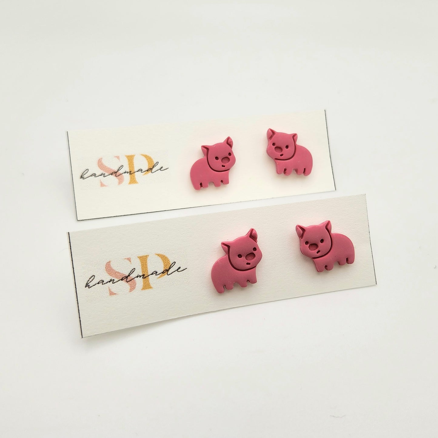 Pig Studs | Polymer Clay Earrings