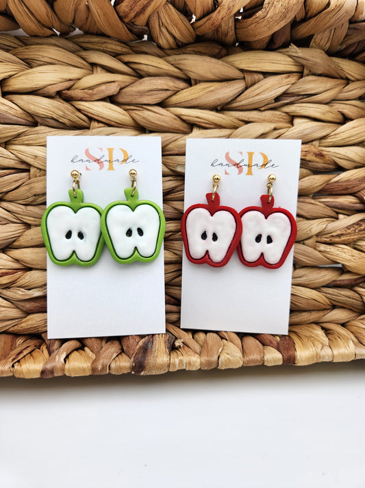 Apple Dangles | Polymer Clay Earrings