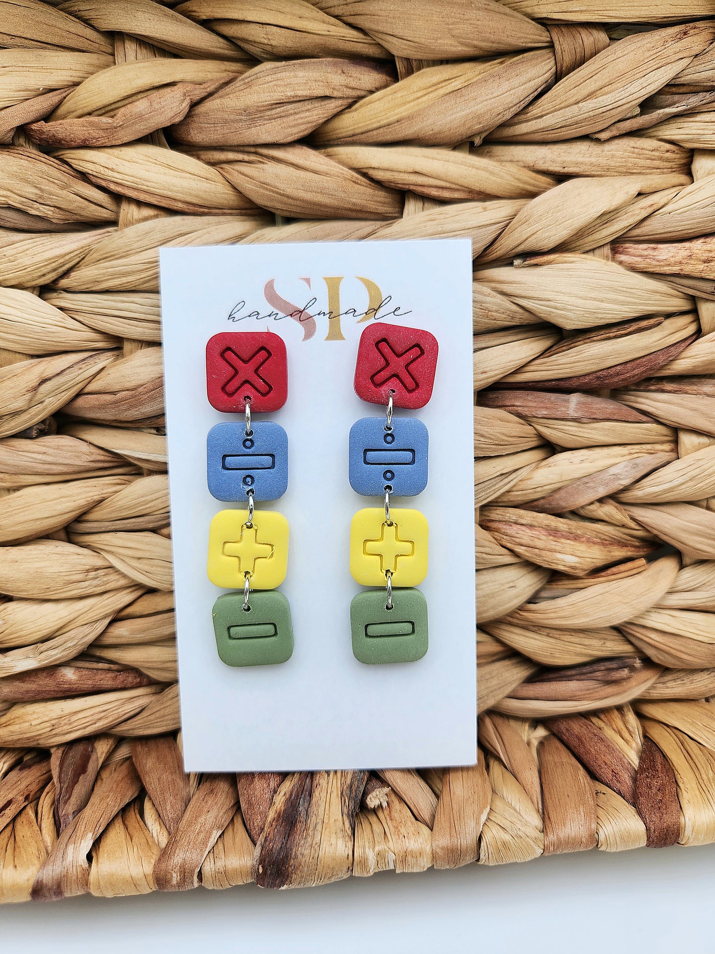 Math Operations | Polymer Clay Earrings