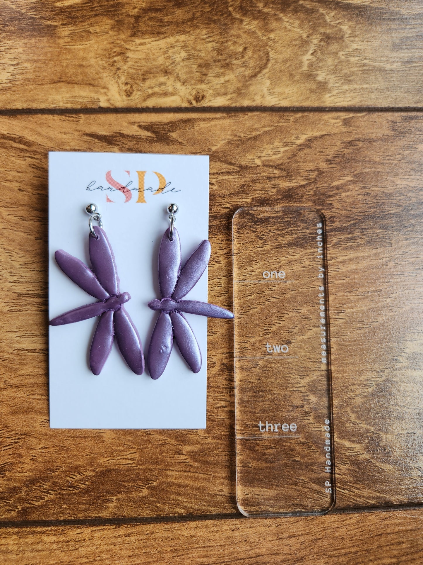 Large Dragonfly Dangles | Polymer Clay Earrings