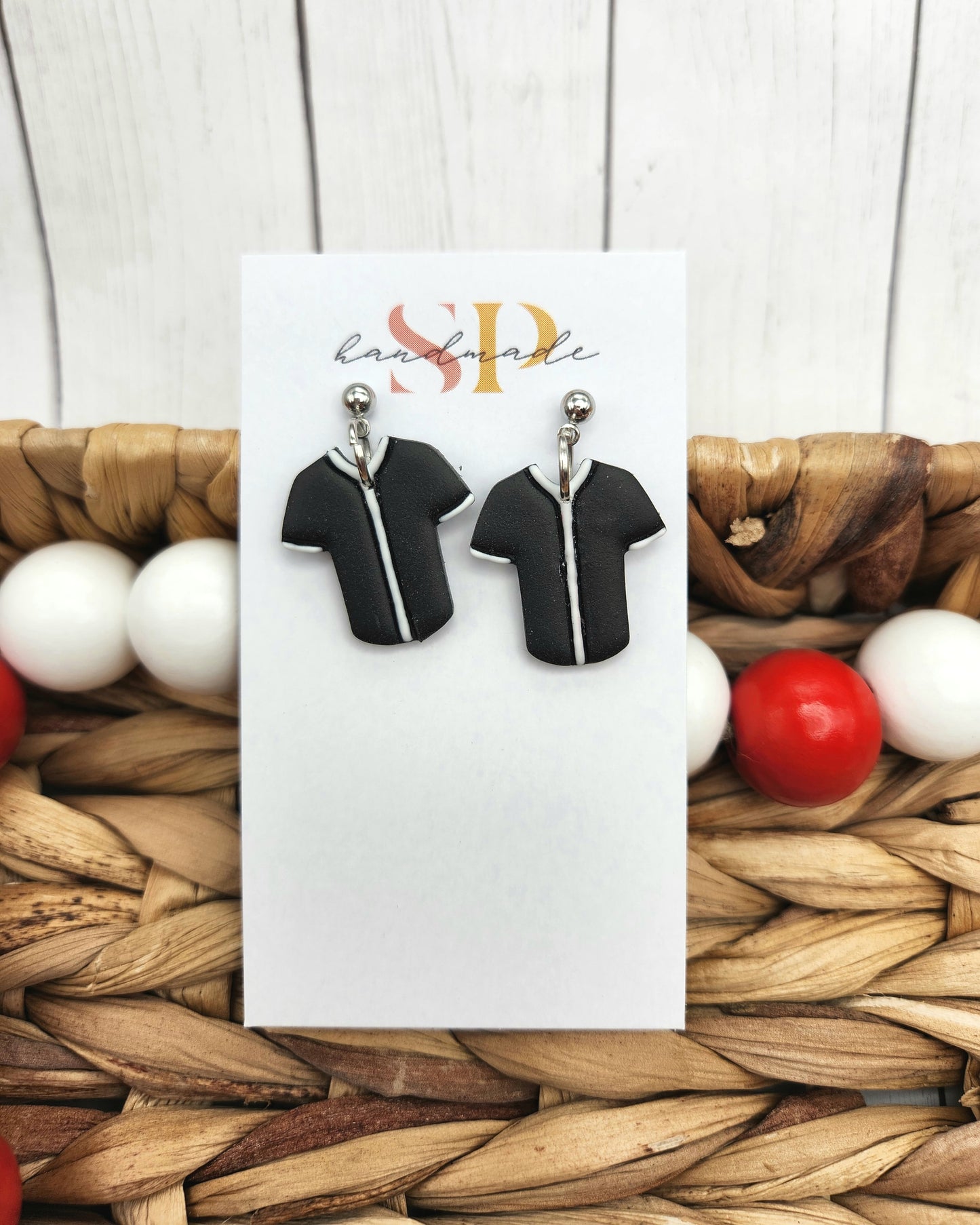 Sports Jersey Dangle | Polymer Clay Earrings