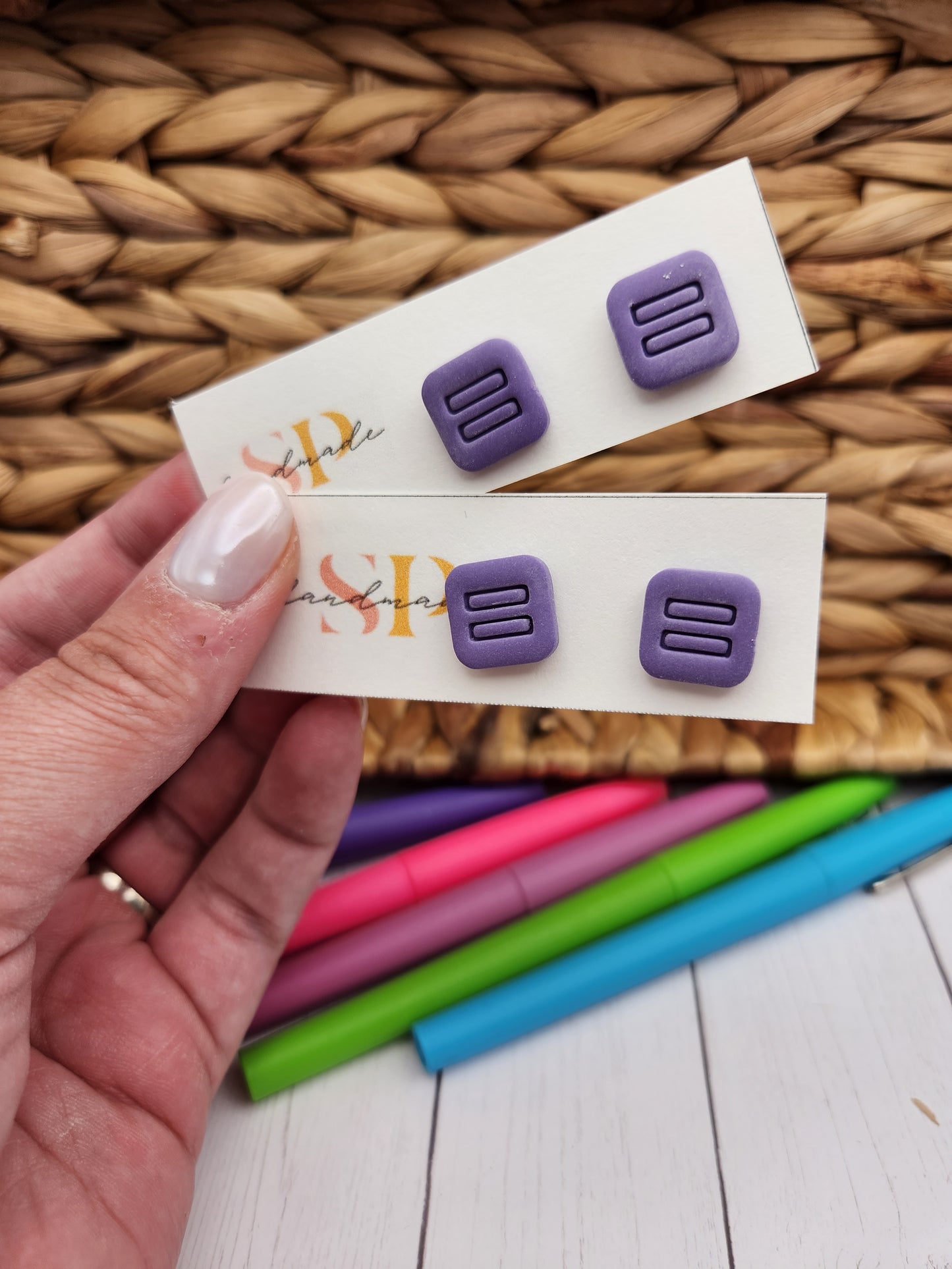 Math Operations | Polymer Clay Earrings