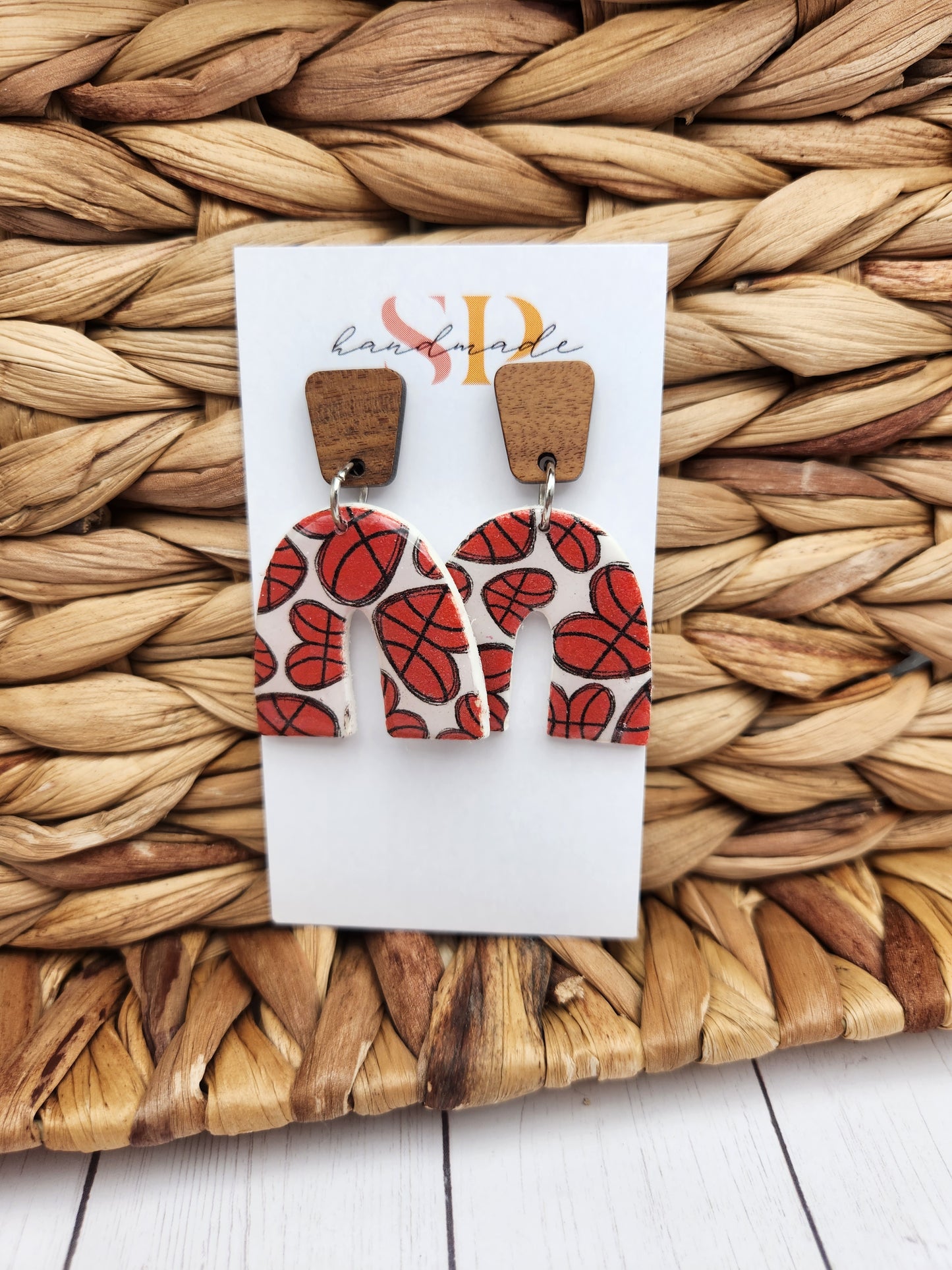 I love Basketball Earrings | Polymer Clay Earrings