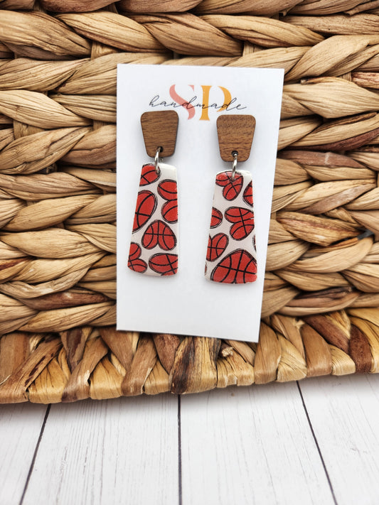 I love Basketball Earrings | Polymer Clay Earrings